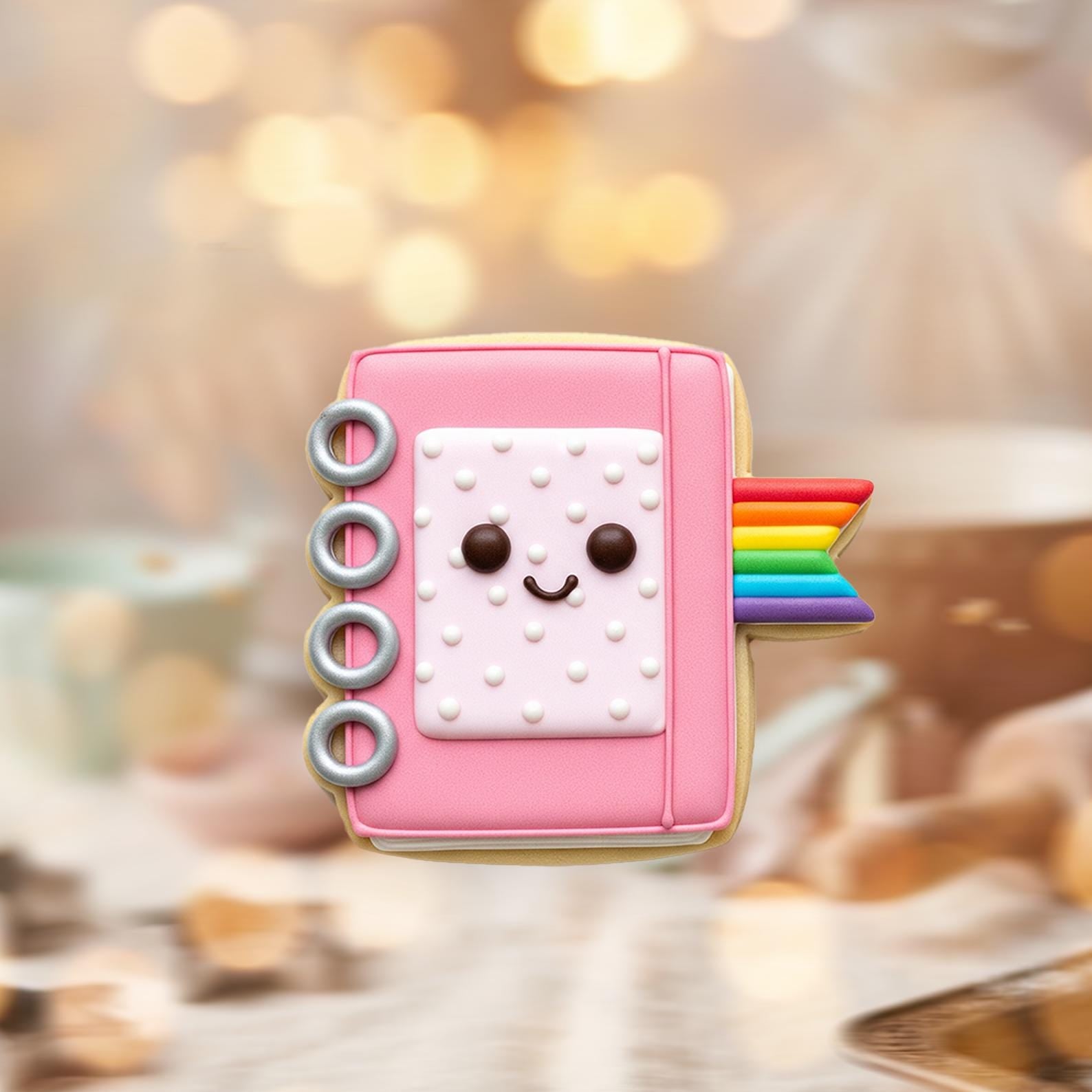 Cute Notebook Cookie Cutter, Fondant  , Polymer Clay cutter, Back to School Baking Tool, Planner Diary Decor, Polyclay