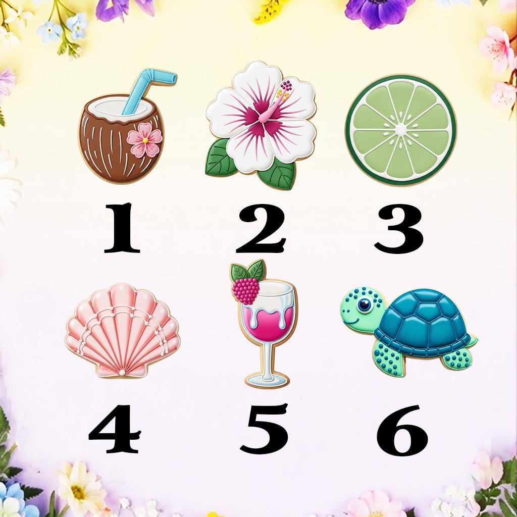 Summer Vibe Cookie Cutters Set, Floral Set Cutter, Beach Day Cookie, Baby Shower Dessert, Mother’s Gifts, Summer Gift, Clay Cutter