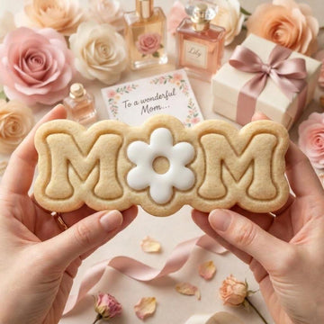 Mom Flower Cookie Cutter and Stamp, Daisy MOM Cookie Cutter Stamp, Mothers Day Biscuit Embosser, Gift for Mom Baking
