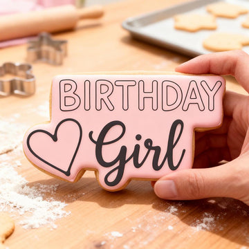 Cute Birthday Girl Cookie Cutter, Polymer Clay Cutter, Fondant  , Party Decor, Sweet Baking, Polyclay for Kids Birthday