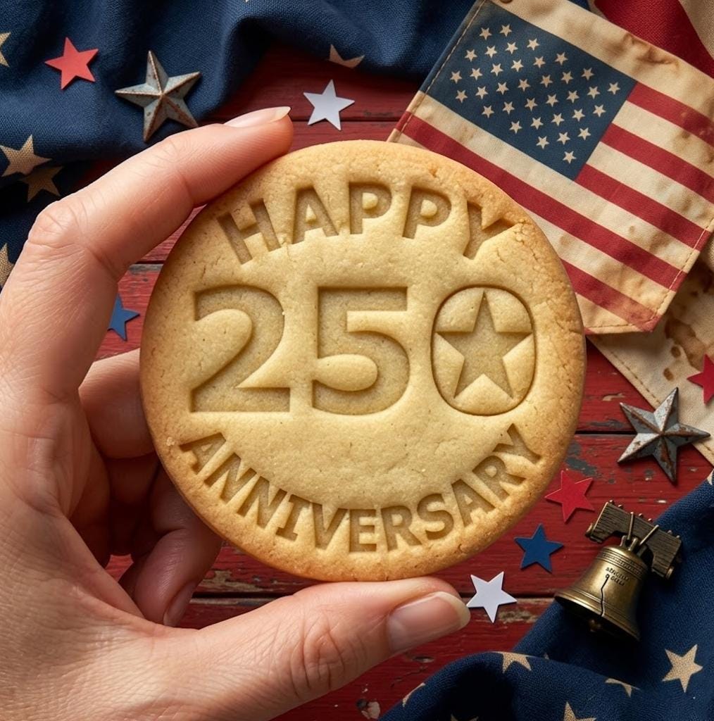 Happy 250 Anniversary Cutter Stamp, USA 250th Anniversary, Patriotic Baking, Patriotic Cookie, Clay Cutter, Gift For Independence, July 4th
