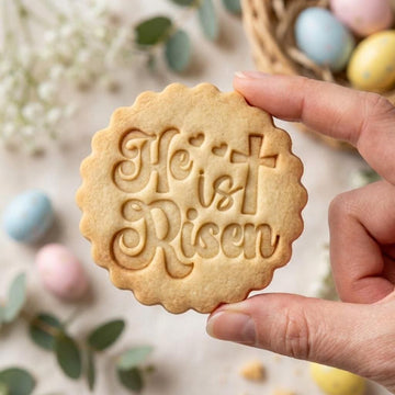 He Is Risen Cookie Cutter & Stamp, Easter Christian Cookie Cutter, Religious Easter Cookie Stamp, Jesus Resurrection Baking Gift