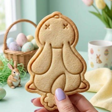 Easter Bunny Cookie Cutter & Stamp, Cute Bunny Cookie Stamp, Rabbit Cookie Cutter, Easter Cookies, Spring Cookie Cutter