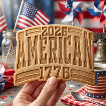 America 1776 -2026 Cookie Cutter & Stamp, Patriotic Cookie Cutter, 4th of July Cookie Stamp, Independence Day Cutter, USA Patriotic Gift