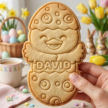 Personalized Easter Chick Cookie Cutter & Stamp, Custom Name Easter Cookie Cutter, Chick Cookie Stamp, Easter 2026 Cookie Stamp