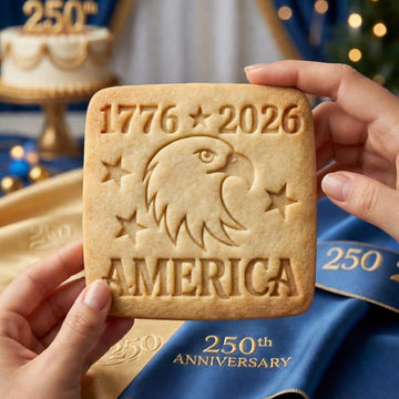 America Eagle 1776-2026 Cookie Cutter and Stamp, 250th Anniversary Eagle Cookie Stamp, Semiquincentennial Independence Day Cookie Cutter
