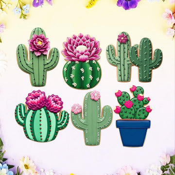 Cactus Cookie Cutters Set, Succulent Cookie, Succulent Bridal Shower, Mother’s Day Cookie, Mother’s Gifts, 3D Printed Baking Shapes