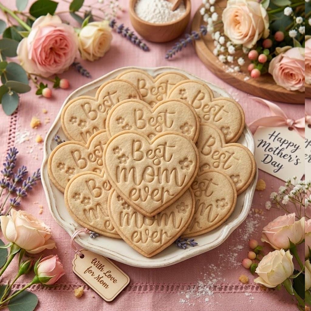 Best Mom Ever With Heart Cookie Cutter & Stamp, MAMA Cookie Cutter, Custom Mom, Cookie Stamp, Fondant Cutter, Mother's Day Gifts, Heart MAMA