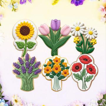 Wildflowers Cookie Cutters Set, Floral Set Cutter, Spring Cookie, Baby Shower Dessert, Mother’s Day Cookie, Mother’s Gifts, Gift For Mom