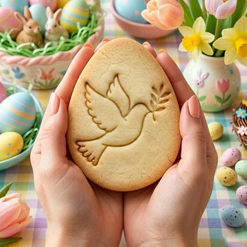 Eggs With Spring Bird Easter Cookie Cutter Stamp, Personalized Cookie, Easter Day Gifts, Bunny Cutter,  Easter Baking, Bunny Clay Cutter