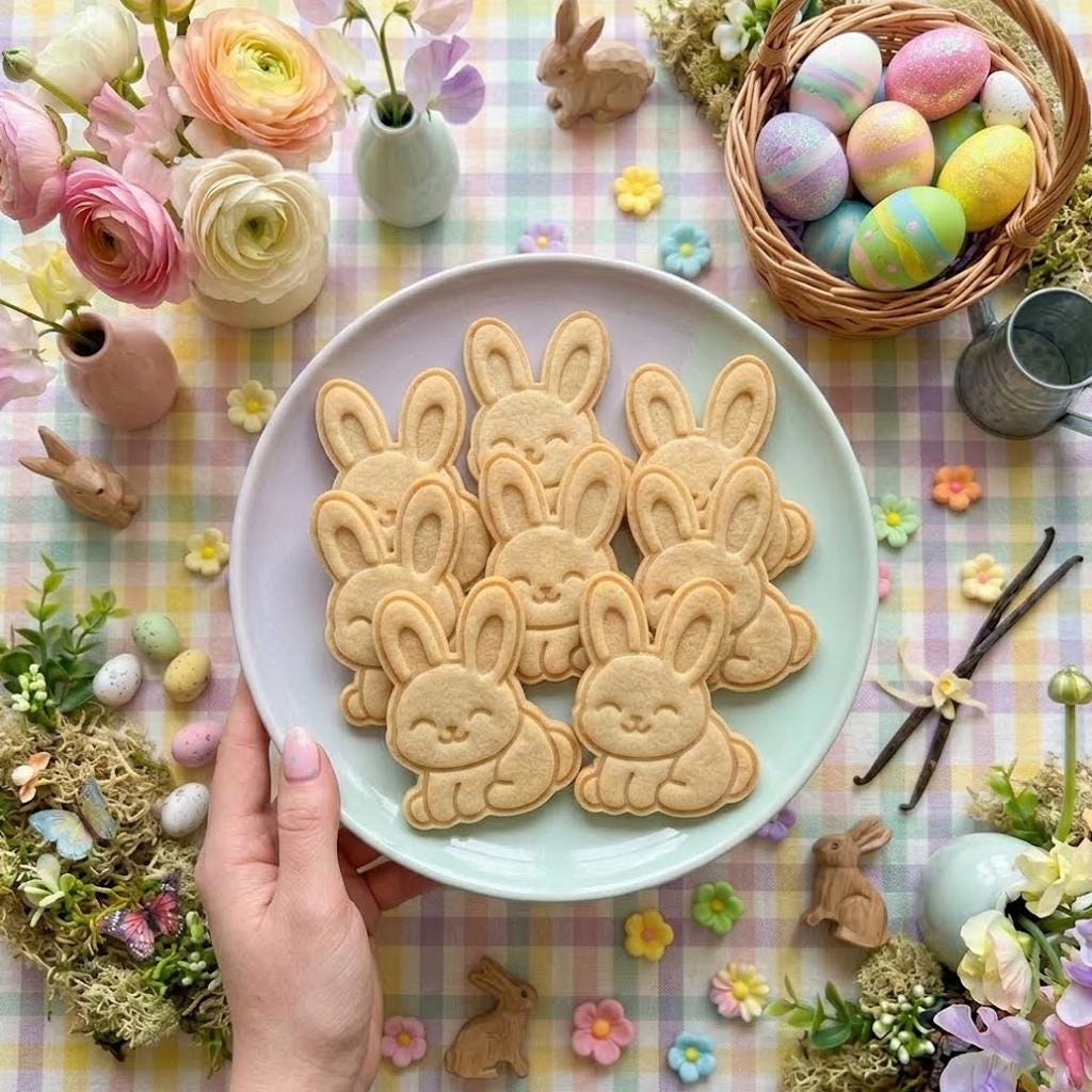 Bunny Cute Easter Cookie Cutter Stamp, Easter Day Gifts, Bunny Cutter, Easter Baking, Rabbit Easter Cookie, Rabbit Clay Cutter, Chick Cutter