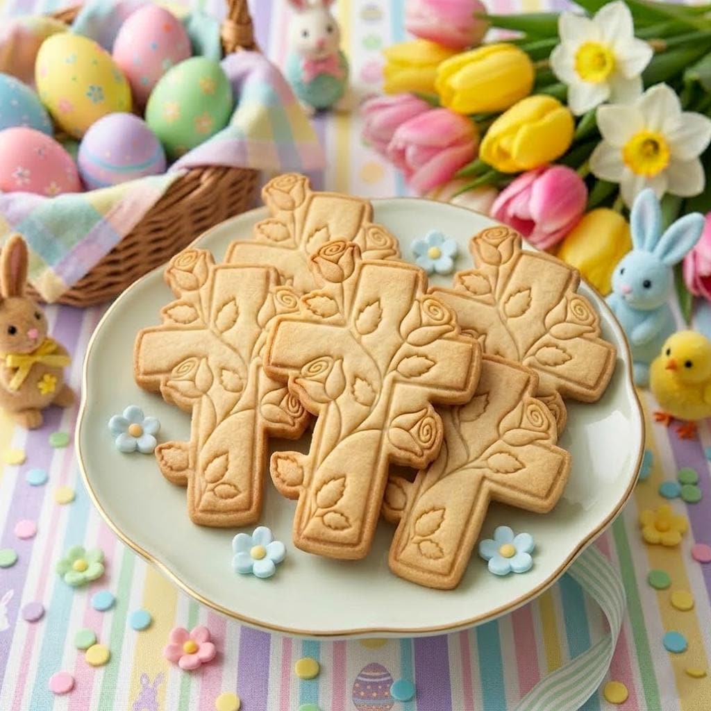 Cross with Rose Floral Cookie Cutter Stamp, Easter Day Gifts, Bunny Easter, Easter Baking, Rabbit Cookie, Rabbit Easter Cookie, Cross Cutter