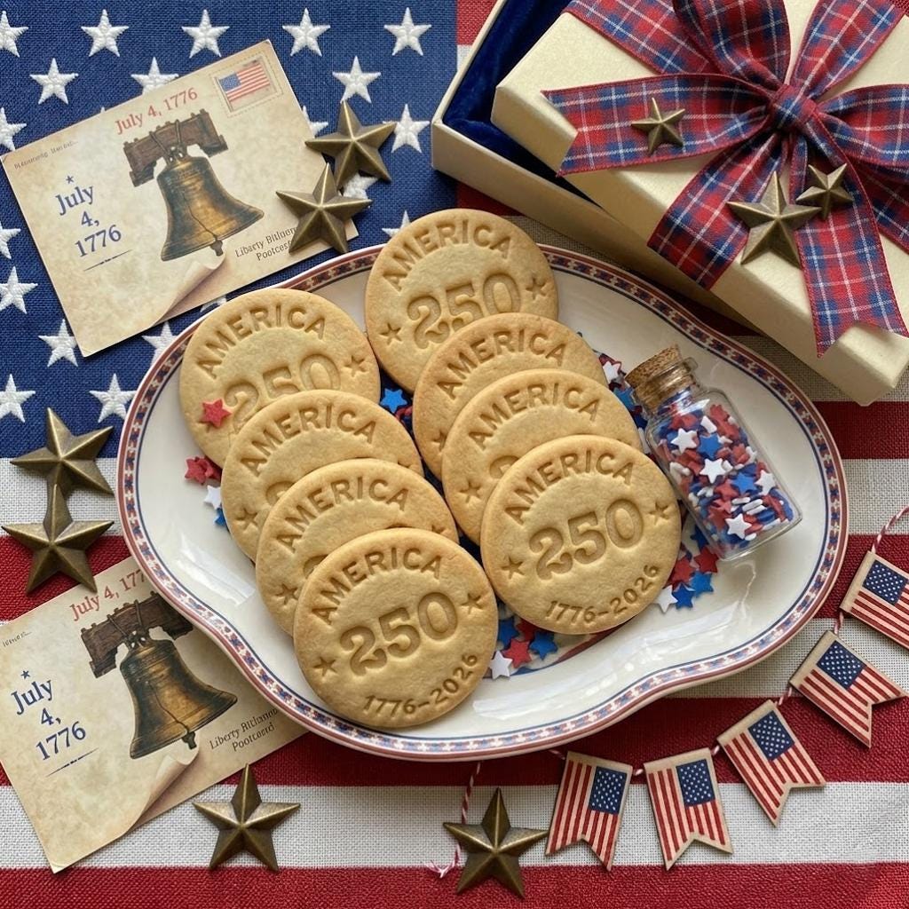 250 American 1776 2026, USA 250th Anniversary Cookie Stamp, Independence Day Gift, Patriotic Baking, Patriotic Cookie, Clay Cutter