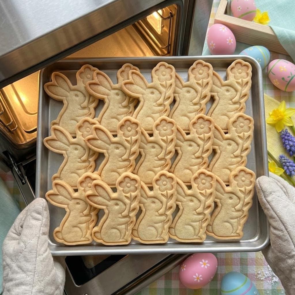 Bunny With Floral Easter Cookie Cutter Stamp, Easter Day Gifts, Bunny Cutter, Easter Baking, Rabbit Easter Cookie, Rabbit Clay Cutter