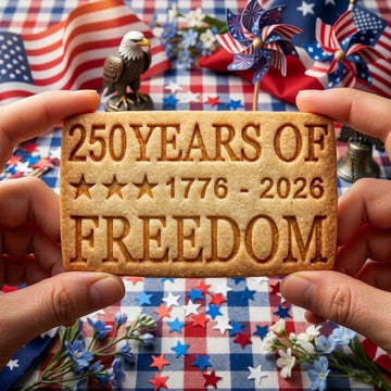 250 Years of Freedom, USA 250th Anniversary Cookie Stamp, American Flag Cutter, Independence Day Gift, Patriotic Baking, Patriotic Cookie