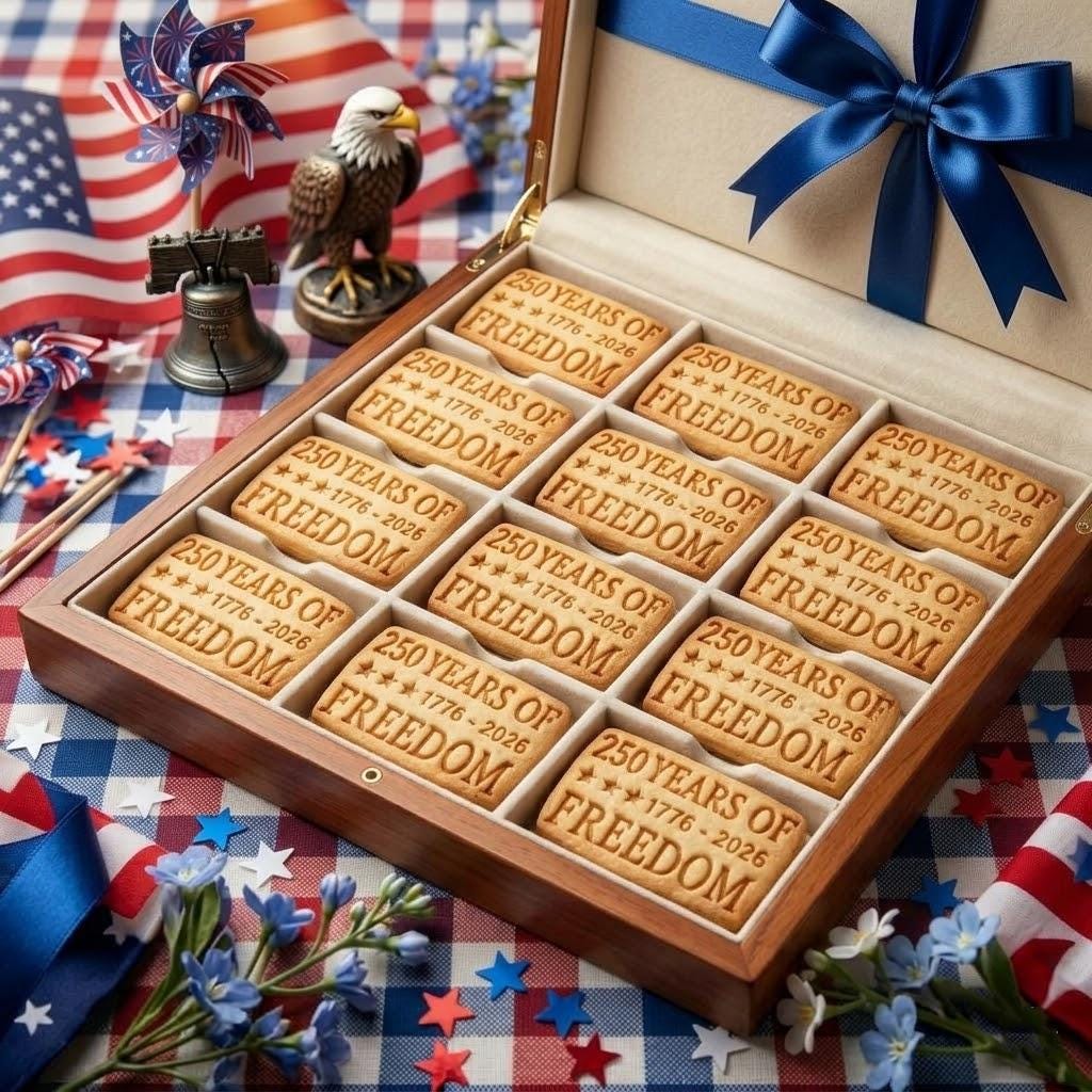 250 Years of Freedom, USA 250th Anniversary Cookie Stamp, American Flag Cutter, Independence Day Gift, Patriotic Baking, Patriotic Cookie