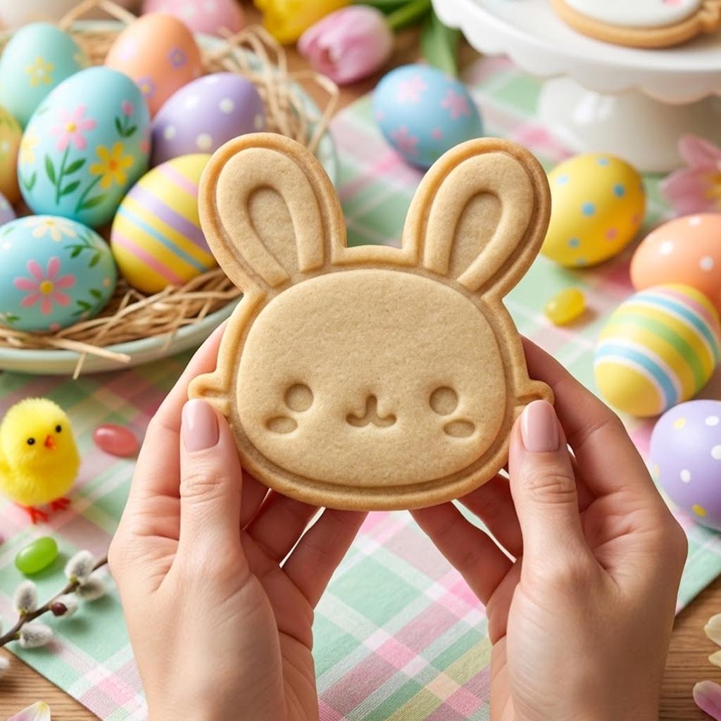 Easter Rabbit Cutter & Stamp, Easter Day Gifts, Bunny Cutter, Easter Baking, Rabbit Easter Cookie, Egg With Rabbit, Fondant Cutter