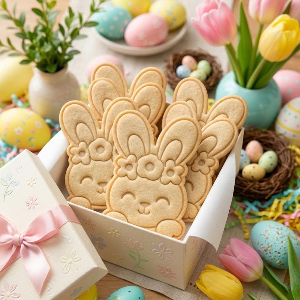 Easter Cute Rabbit Floral Cutter Stamp, Easter Day Gifts, Bunny Cutter, Easter Baking, Rabbit Easter Cookie, Egg With Rabbit, Fondant Cutter