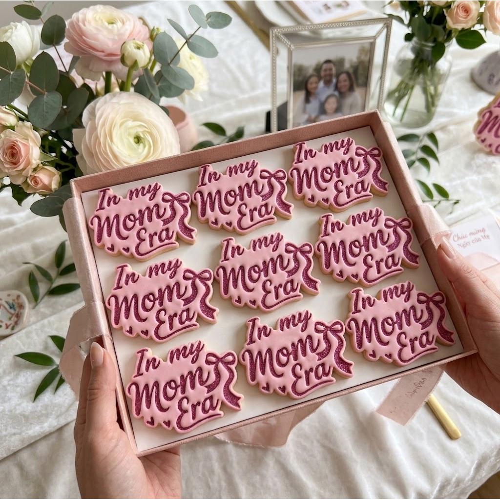 In My Mom Era Cutter & Stamp Set, MAMA Cookie Cutter, Happy Mother's Day Cookie Stamp, Fondant Cutter, Mother's Day Gifts, Love You Mom