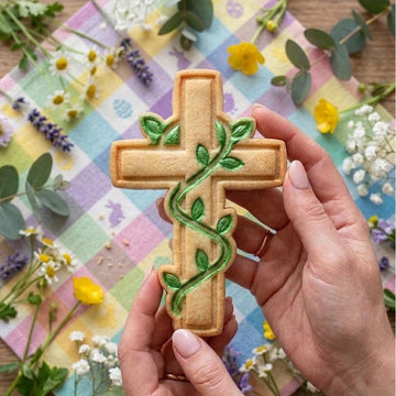 Cross with Leave Cookie Cutter Stamp, Bunny Easter, Easter Baking, Rabbit Cookie, Leave Cutter, Jesus Love Me, Christian Gifts