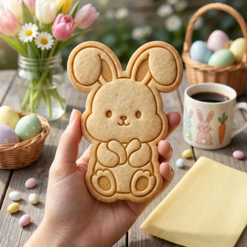 Cute Sitting Bunny Cookie Cutter and Stamp, Easter Bunny Cookie Cutter, Rabbit Cookie Stamp, Spring Easter Baking Tool