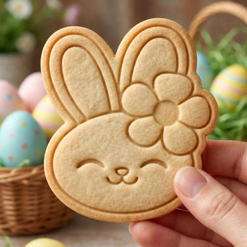 Cute Bunny Face Cookie Cutter and Stamp, Easter Bunny Face Cookie Cutter, Rabbit Face Cookie Stamp, Spring Easter Baking Tool