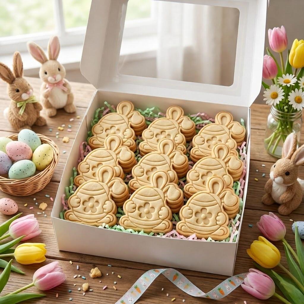 Easter Bunny Basket Cookie Cutter and Stamp, Bunny Basket Cookie Cutter, Easter Basket Rabbit Cookie Stamp, Spring Baking Tool