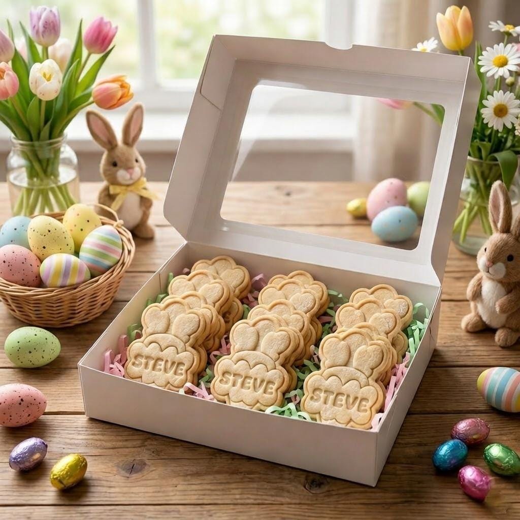 Personalized Carrot Bunny Cookie Cutter & Stamp, Easter Carrot Cookie Cutter with Name, Custom Carrot Bunny Cookie Stamp