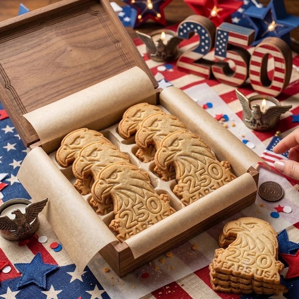250th Anniversary With Bird USA Cookie Stamp Set, Independence Day Gift, Patriotic Baking, 250 Years of Freedom, 1776 2026 USA, Flag USA