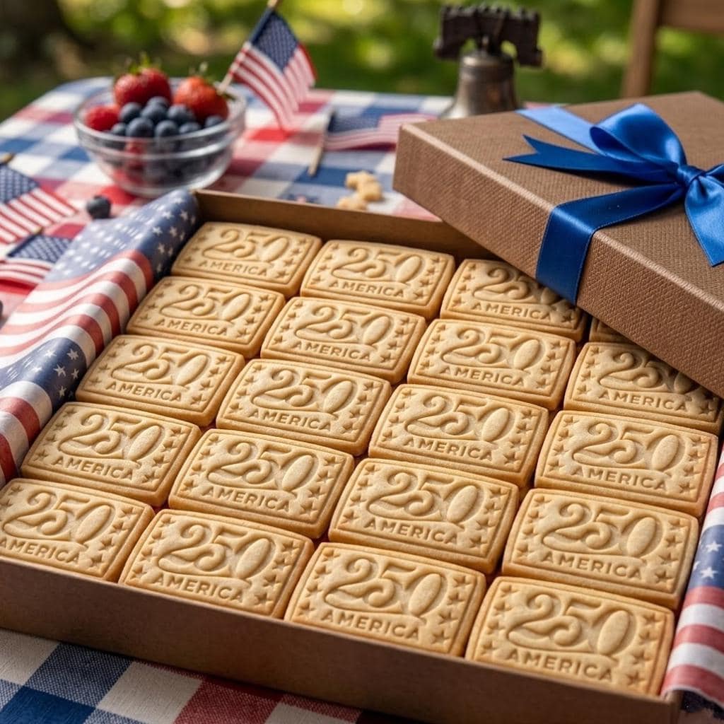 250 America Cookie, 250th Anniversary Cookie Stamp Set, Independence Day Gift, Patriotic Baking, 250 Years of Freedom, Flag USA Cutter