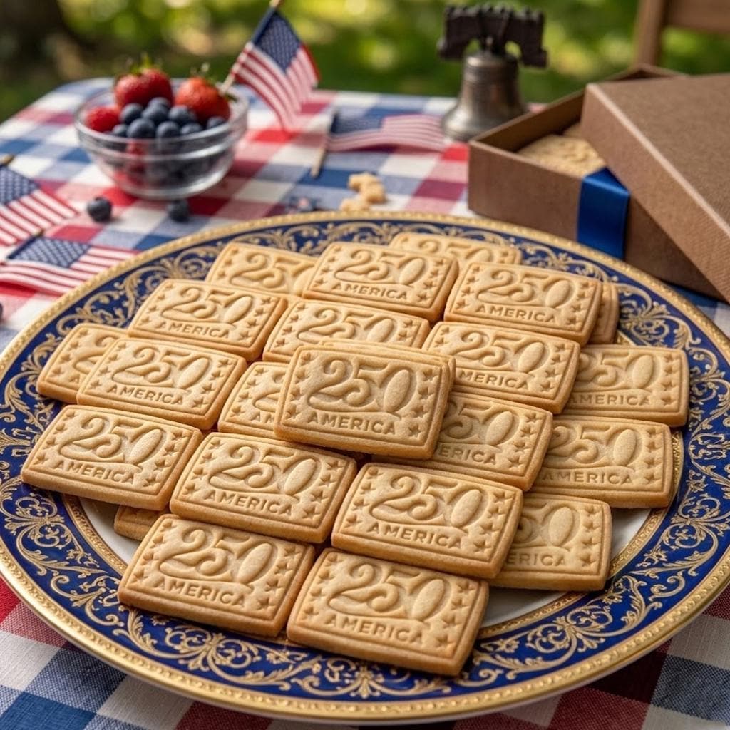 250 America Cookie, 250th Anniversary Cookie Stamp Set, Independence Day Gift, Patriotic Baking, 250 Years of Freedom, Flag USA Cutter