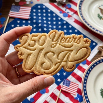 250 Years USA Cookie, 250th Anniversary Cookie Stamp Set, Independence Day Gift, Patriotic Baking, 250 Years of Freedom, Flag USA Cutter