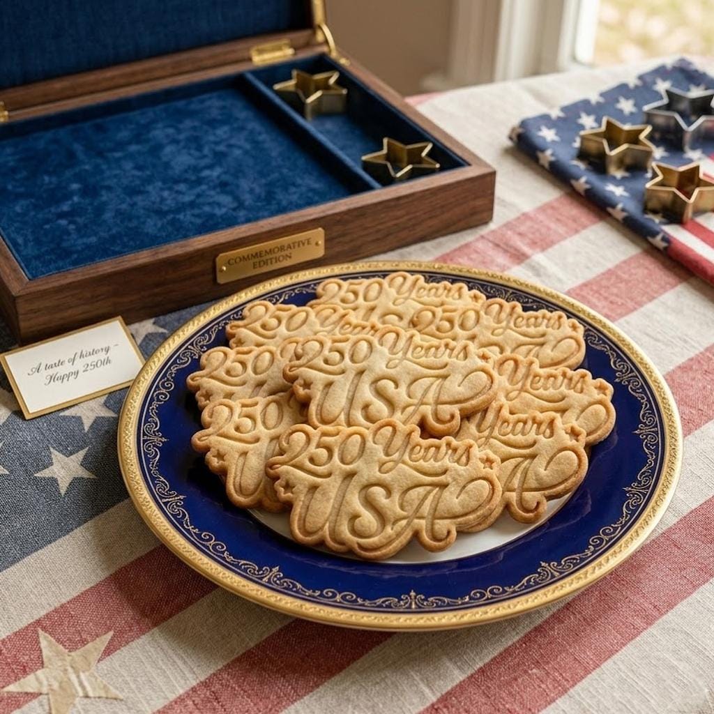 250 Years USA Cookie, 250th Anniversary Cookie Stamp Set, Independence Day Gift, Patriotic Baking, 250 Years of Freedom, Flag USA Cutter