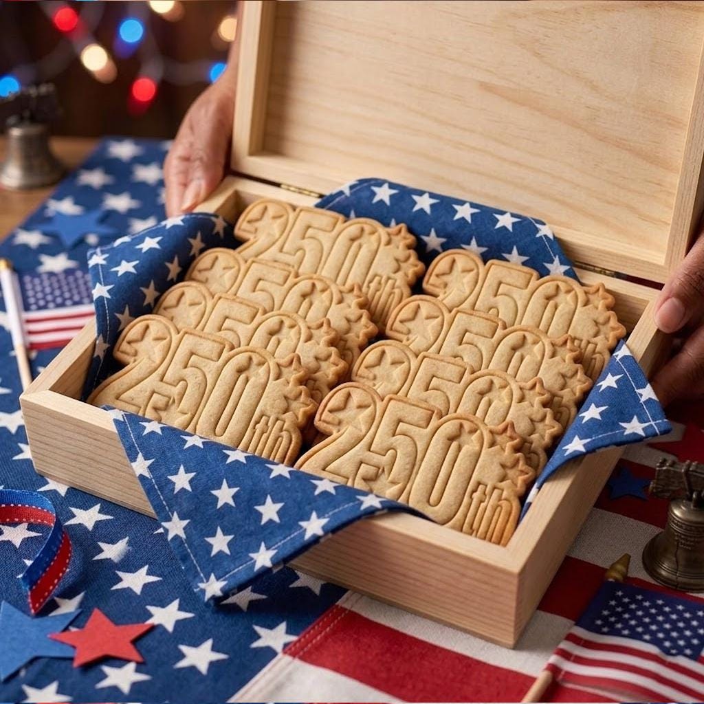 250 Th USA Cookie, 250th Anniversary Cookie Stamp Set, Independence Day Gift, Patriotic Baking, 250 Years Freedom, Flag USA Cutter
