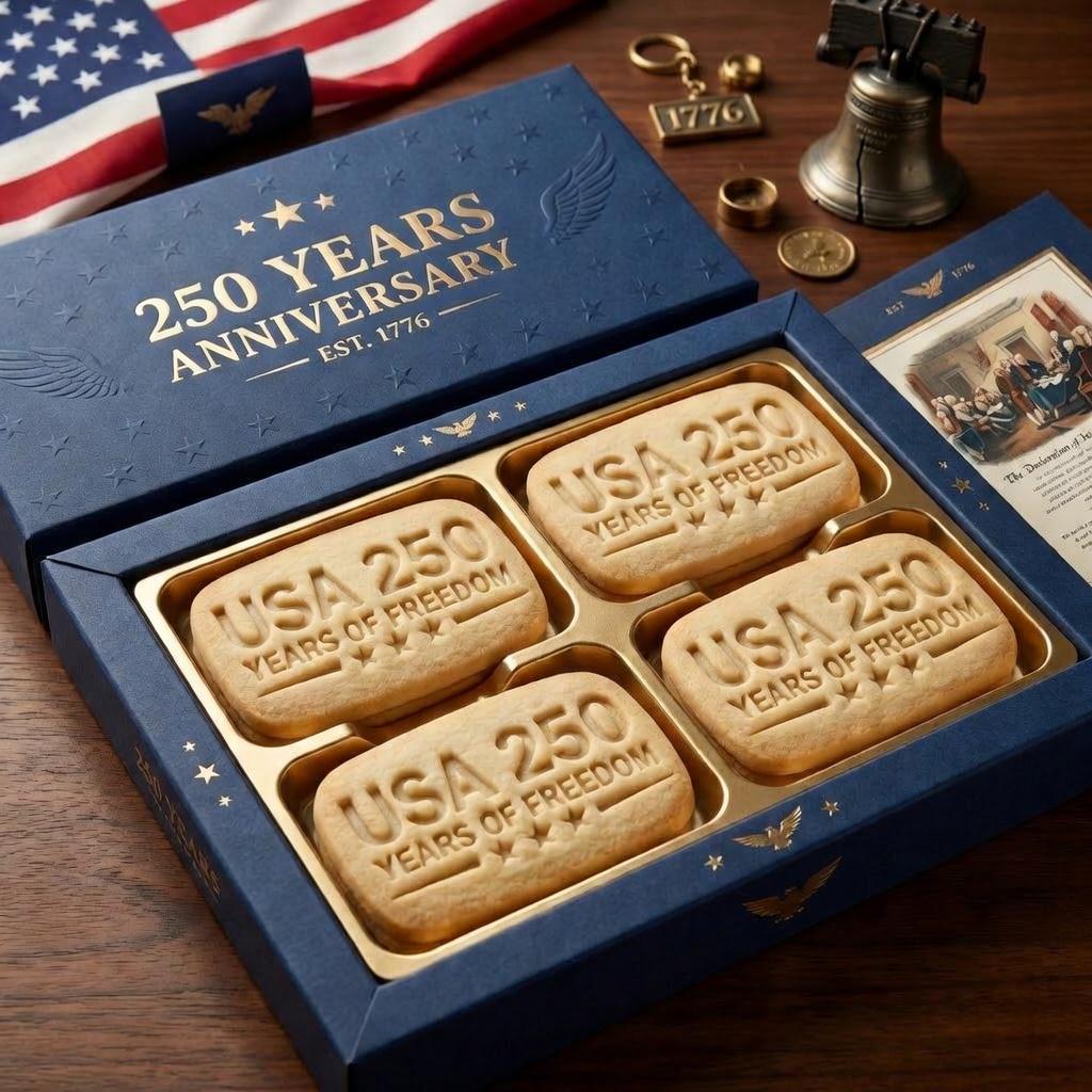 USA Freedom 250 Cookie Cutter and Stamp, Years of Freedom Cookie Stamp, Patriotic Independence Day Baking Tool America