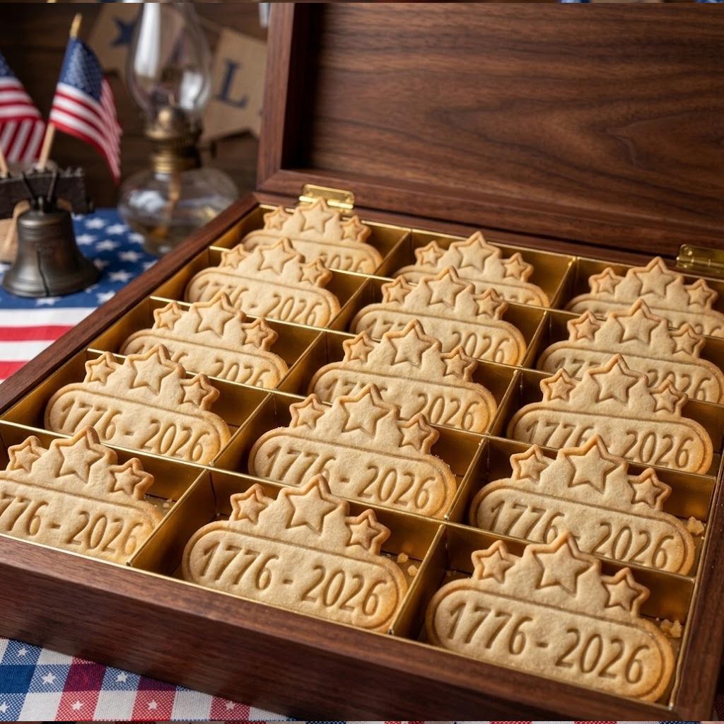 1776 2026 With Star Cookie, 250th Anniversary Cookie Stamp Set, Independence Day Gift, Patriotic Baking, 250 Years of Freedom, Flag USA
