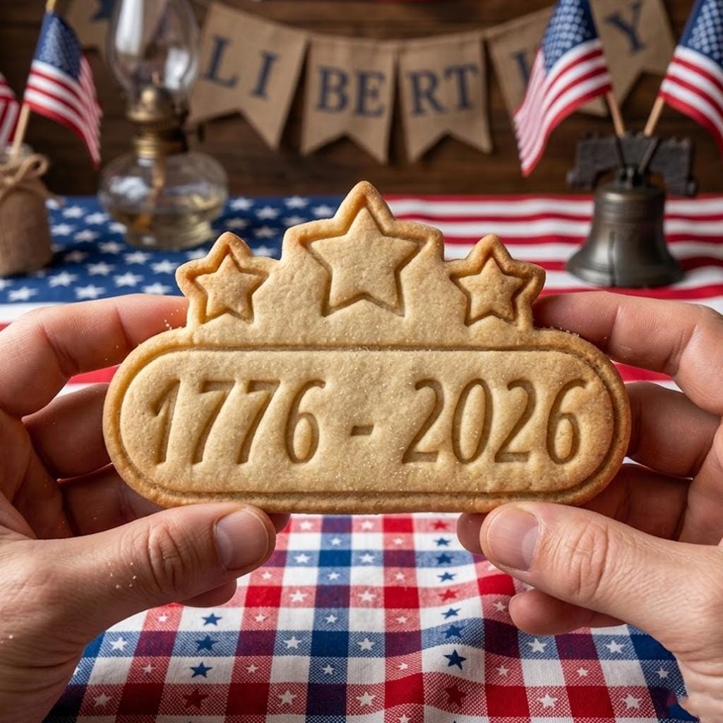1776 2026 With Star Cookie, 250th Anniversary Cookie Stamp Set, Independence Day Gift, Patriotic Baking, 250 Years of Freedom, Flag USA