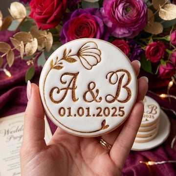 Wedding Custom Cookie Stamp Set, Personalized Fondant Embosser, Baking Tool, Wedding Gifts, Bridal Shower Cookies, Engagement Marriage