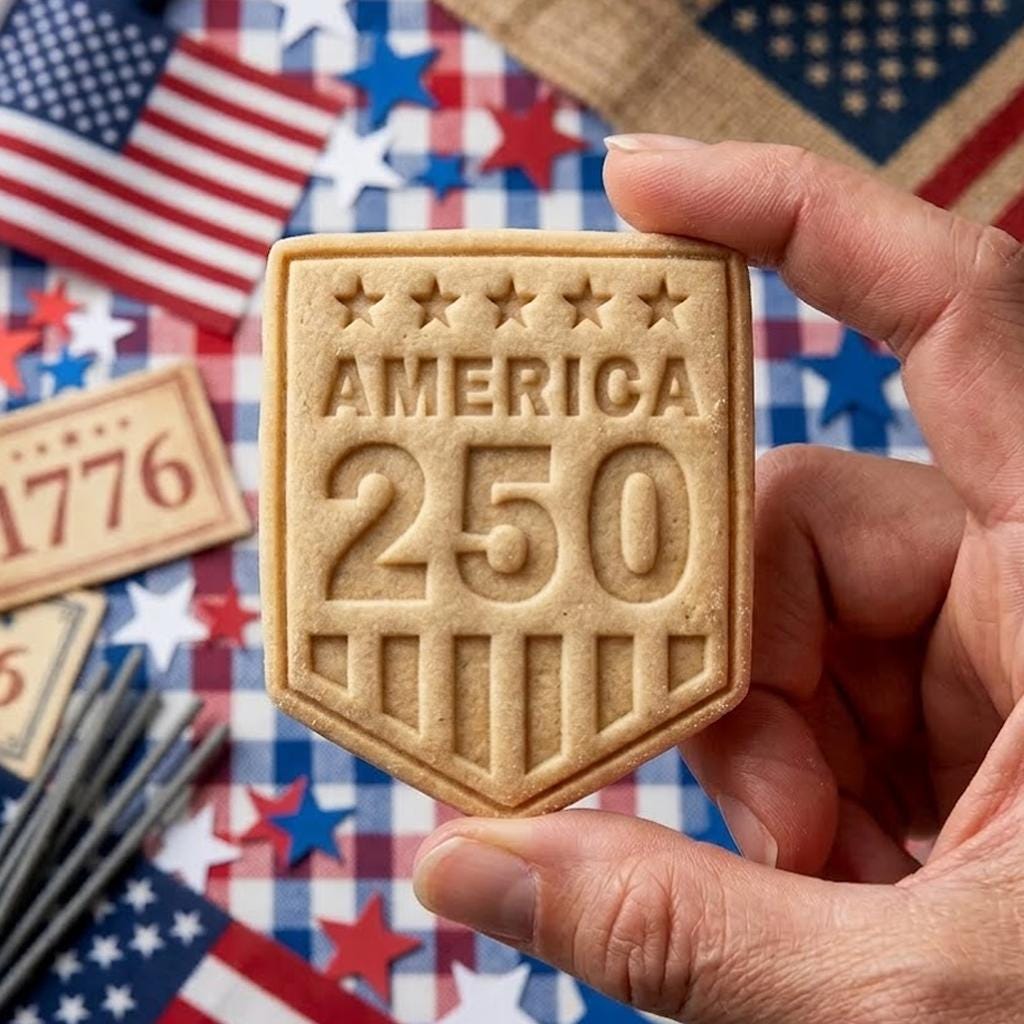 America 250 Cutter Stamp Set, USA 250th Anniversary Cookie Stamp, 4th of July Gift, Patriotic Baking, Patriotic Cookie, Clay Cutter