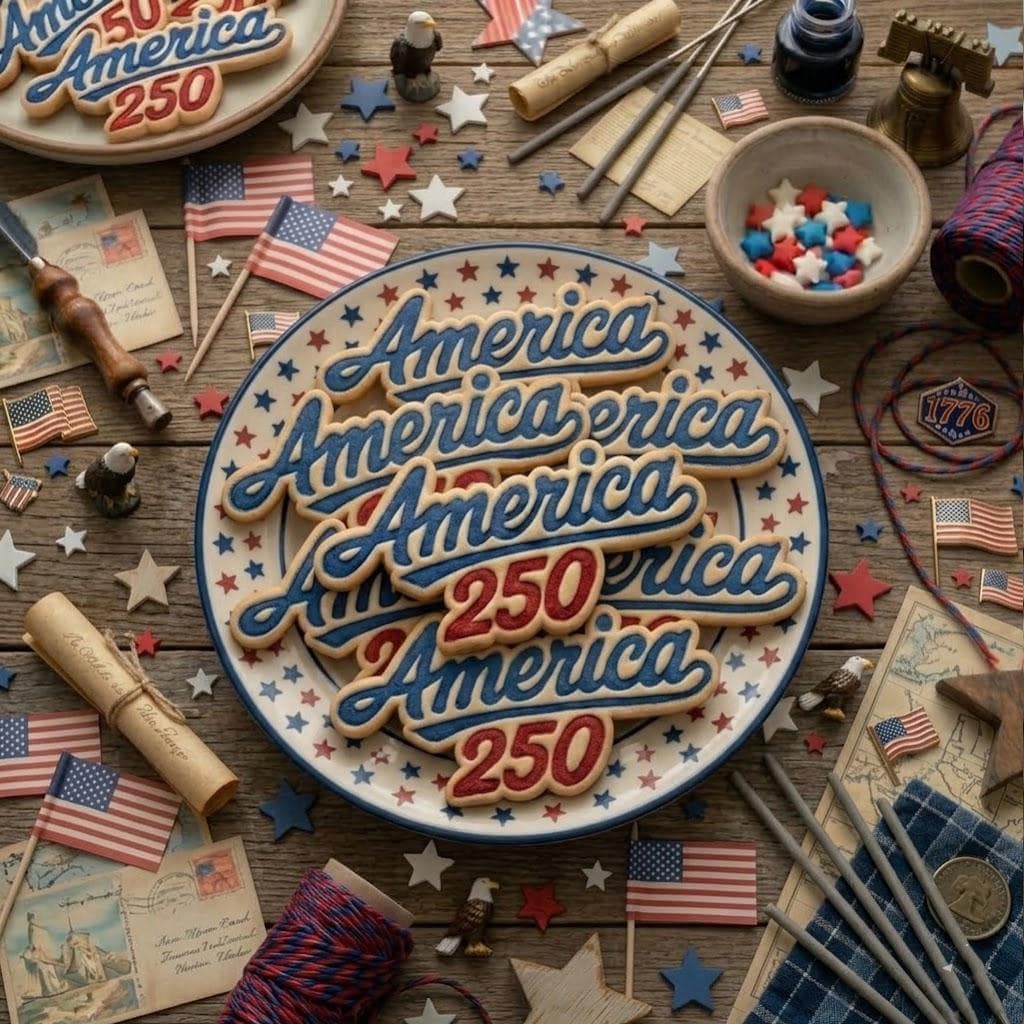 250 America Cutter Stamp Set, USA 250th Anniversary Cookie Stamp, 4th of July Gift, Patriotic Baking, Patriotic Cookie, Clay Cutter