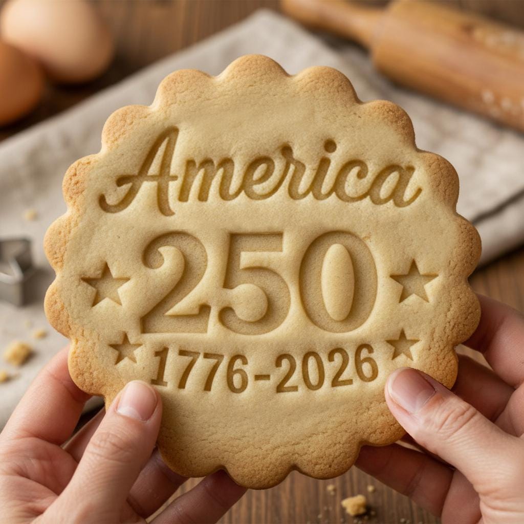 Cute America 250 Cookie Cutter, Polymer Clay Cutter, Patriotic Party Decor, Summer Baking, Polyclay for 4th of July, USA 250th