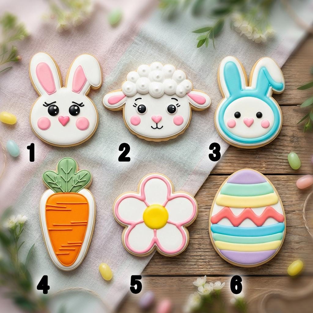 Cute Easter Set Cookie Cutter, Polymer Clay Cutter, Easter Party Decor, Spring Baking, Polyclay for Kids Birthday, Easter Day