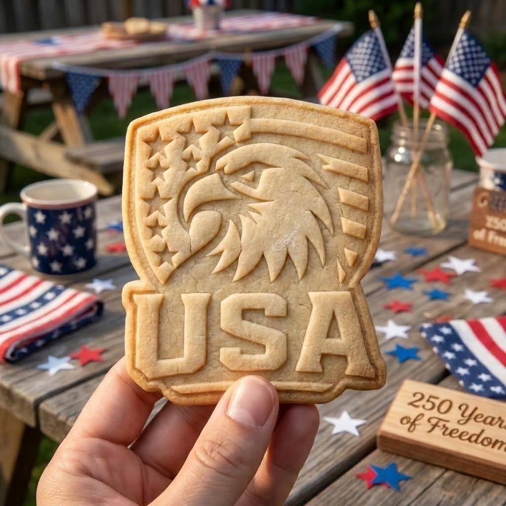 250th Anniversary Eagle Cookie Cutter & Stamp, USA Eagle Cookie Cutter, 1776–2026 Patriotic Cookie Stamp, 250 Years of Freedom Cookie Stamp