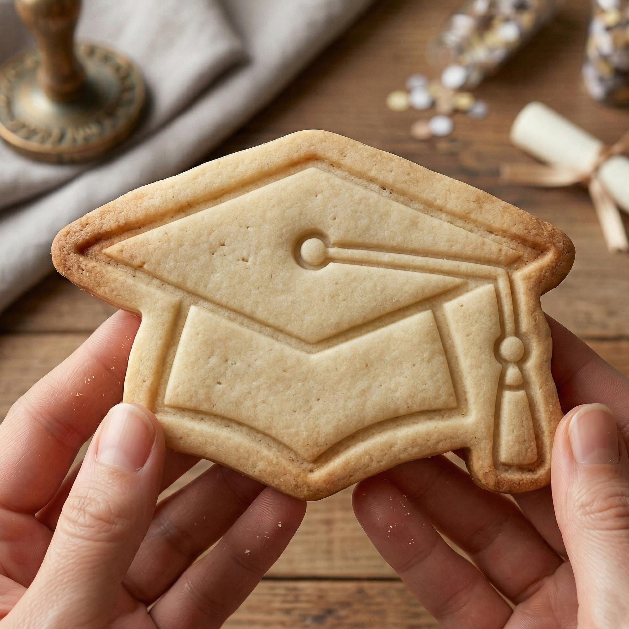 Cute Grad Cap Cookie Cutter, Polymer Clay Cutter, Grad Party Decor, Sweet Baking, Polyclay for Senior, Graduation