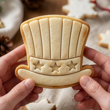Cute Uncle Sam Hat Cookie Cutter, Polymer Clay Cutter, Patriotic Party Decor, Summer Baking, Polyclay for 4th of July, America 250th