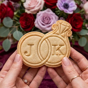 Wedding Custom Ring Cookie Stamp Set, Personalized Fondant Embosser, Baking Tool, Wedding Gifts, Bridal Shower Cookies, Engagement Marriage