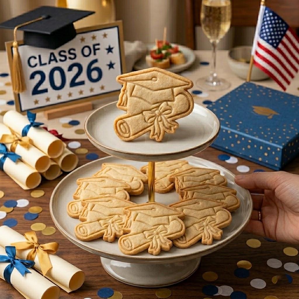 Graduation Cap With Diploma Class Of 2026 Cookie Cutter Stamp, Senior 2026, School Cookie, Graduation Gift, Grad Party Ideas
