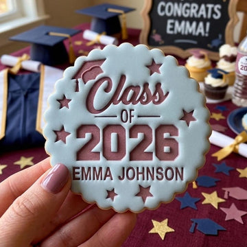 Custom Name Graduation Cap Diploma Class Of 2026 Cookie Cutter Stamp, Senior 2026, School Cookie, Graduation Gift, Grad Party Ideas