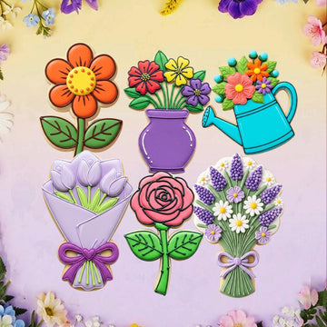 Floral MAMA Garden Cookie Cutters Set, Spring Cookie, Mother’s Day Cookie, Mother’s Gifts, Gift For Mom, 3D Printed Baking Shapes