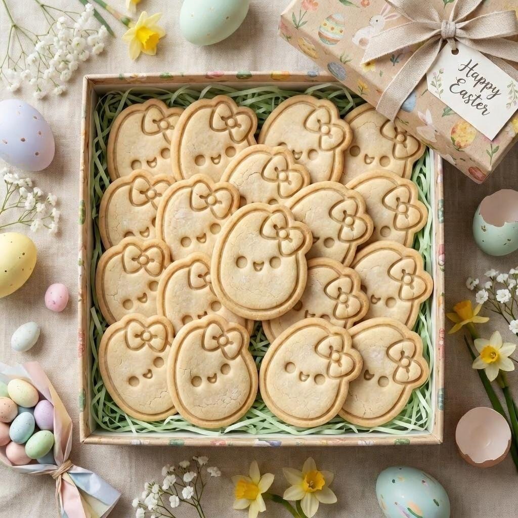 Cute Easter Egg Cookie Cutter & Stamp with Bow, Kawaii Egg Cookie Stamp, Easter Cookie Cutter, Cute Spring Cookie Cutter